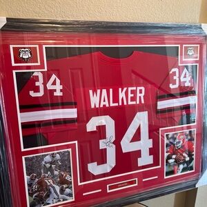 Herschel Walker autograph framed Jersey COA Georgia Bulldogs